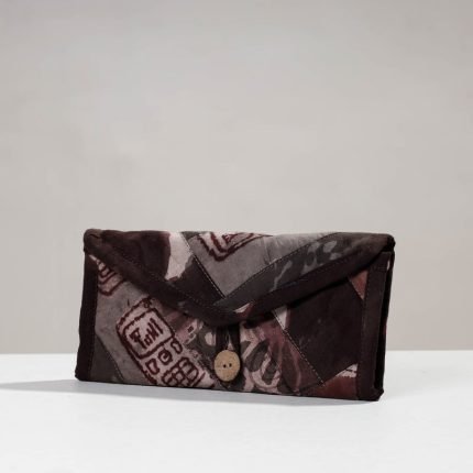 Handmade Patchwork Cotton Two Fold Clutch Wallet
