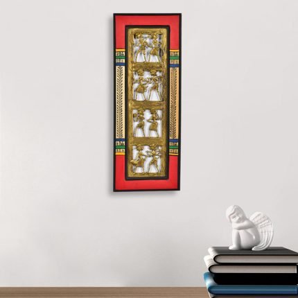 Dhokra Work And Warli Hand-painted  Vertical Wall