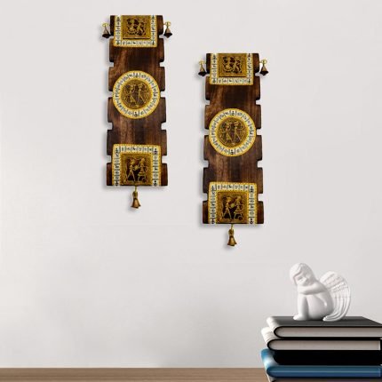 Dhokra And Warli Hand-painted  Wall Hanging Set